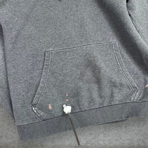 Nike Hoodie Iron Grey Cotton Embroidered White Swoosh - Picture 4 of 4